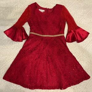 Bonnie Jean Red Lace Dress